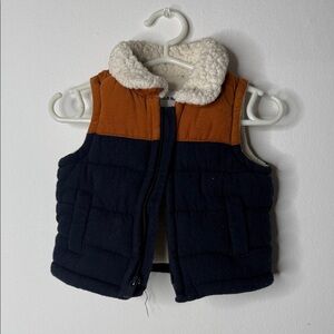 Cozy Kids' Navy and Tan Vest